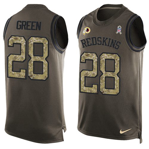 Nike Redskins #28 Darrell Green Green Men's Stitched NFL Limited Salute To Service Tank Top Jersey Nike Redskins #28 Darrell Green Green Men's Stitched NFL Limited Salute To Service Tank Top Jersey