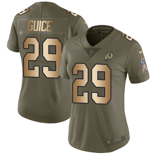 Nike Redskins #29 Derrius Guice Olive Gold Women's Stitched NFL Limited 2017 Salute to Service Jersey Nike Redskins #29 Derrius Guice Olive Gold Women's Stitched NFL Limited 2017 Salute to Service Jersey