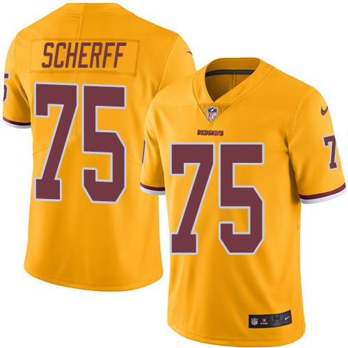 Nike Redskins #75 Brandon Scherff Gold Youth Stitched NFL Limited Rush Jersey Nike Redskins #75 Brandon Scherff Gold Youth Stitched NFL Limited Rush Jersey