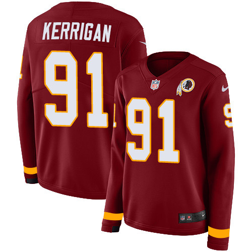 Nike Redskins #91 Ryan Kerrigan Burgundy Red Team Color Women's