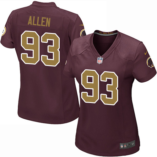 Nike Redskins #93 Jonathan Allen Burgundy Red Alternate Women's Stitched NFL Elite Jersey Nike Redskins #93 Jonathan Allen Burgundy Red Alternate Women's Stitched NFL Elite Jersey