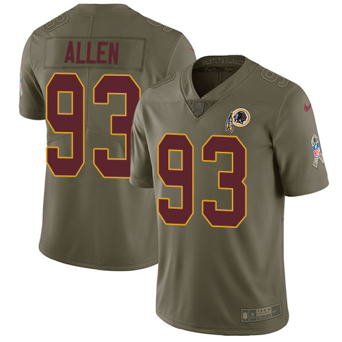 Nike Redskins #93 Jonathan Allen Olive Men's Stitched NFL Limited 2017 Salute to Service Jersey Nike Redskins #93 Jonathan Allen Olive Men's Stitched NFL Limited 2017 Salute to Service Jersey