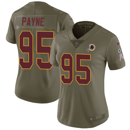 Nike Redskins #95 Da'Ron Payne Olive Women's Stitched NFL Limited 2017 Salute to Service Jersey Nike Redskins #95 Da'Ron Payne Olive Women's Stitched NFL Limited 2017 Salute to Service Jersey