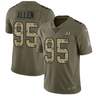 Nike Redskins #95 Jonathan Allen Olive Camo Youth Stitched NFL Limited 2017 Salute to Service Jersey