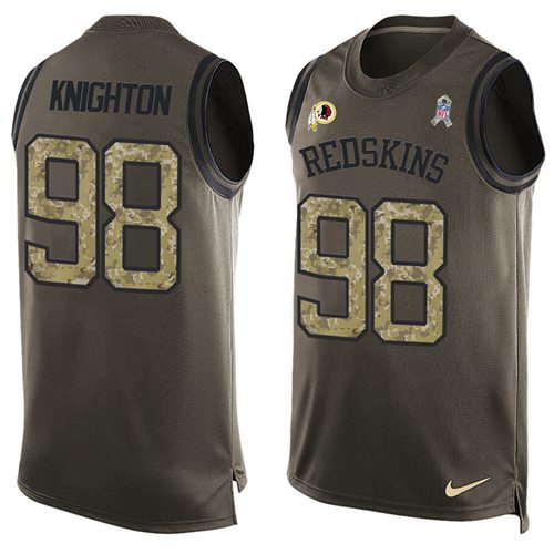 Nike Redskins #98 Terrance Knighton Green Men's Stitched NFL Limited Salute To Service Tank Top Jersey Nike Redskins #98 Terrance Knighton Green Men's Stitched NFL Limited Salute To Service Tank Top Jersey