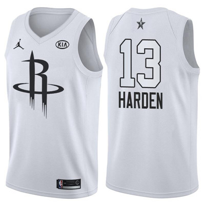 Nike Rockets #13 James Harden Jordan Brand White 2018 All-Star Game Swingman Jersey
