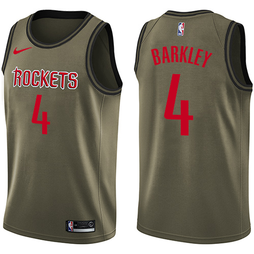 Nike Rockets #4 Charles Barkley Green Salute to Service NBA Swingman Jersey Nike Rockets #4 Charles Barkley Green Salute to Service NBA Swingman Jersey