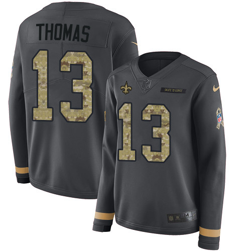 Nike Saints #13 Michael Thomas Anthracite Salute to Service