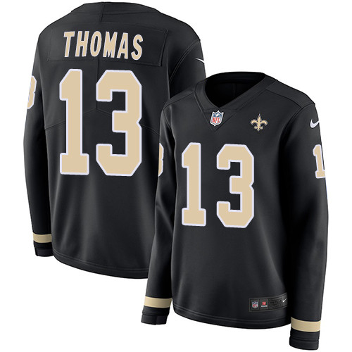 Nike Saints #13 Michael Thomas Black Team Color Women's Stitched
