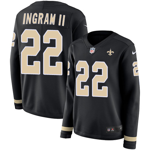 Nike Saints #22 Mark Ingram II Black Team Color Women's Stitched NFL