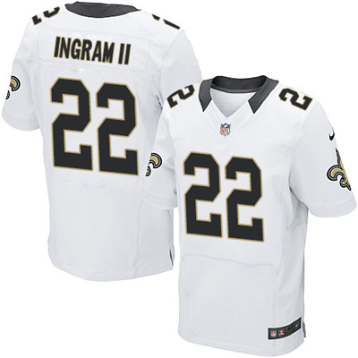 Nike Saints #22 Mark Ingram II White Men's Stitched NFL Elite Jersey Nike Saints #22 Mark Ingram II White Men's Stitched NFL Elite Jersey