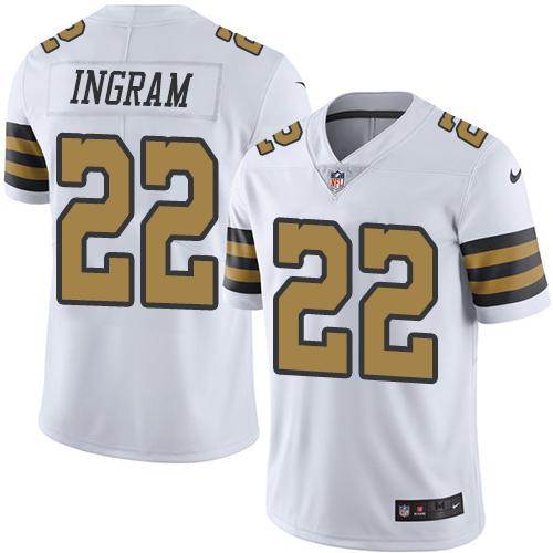 Nike Saints #22 Mark Ingram White Youth Stitched NFL Limited Rush Jersey Nike Saints #22 Mark Ingram White Youth Stitched NFL Limited Rush Jersey