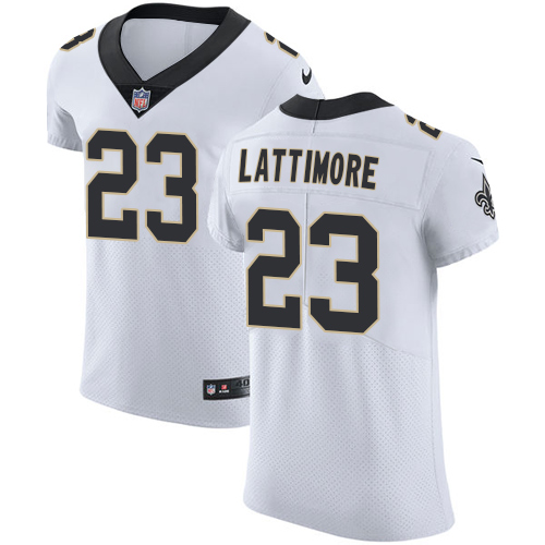 Nike Saints #23 Marshon Lattimore White Men's Stitched NFL Vapor Untouchable Elite Jersey Nike Saints #23 Marshon Lattimore White Men's Stitched NFL Vapor Untouchable Elite Jersey