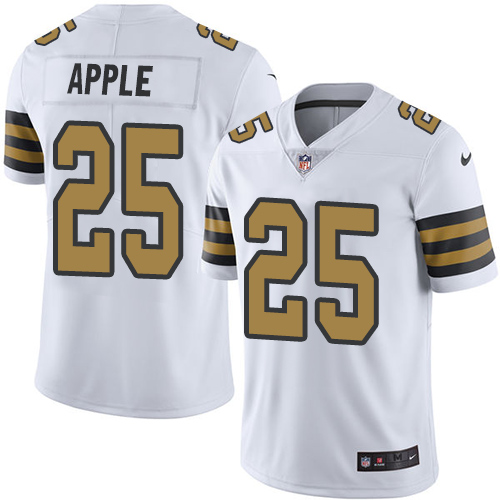 Nike Saints #25 Eli Apple White Men's Stitched NFL Limited Rush Jersey Nike Saints #25 Eli Apple White Men's Stitched NFL Limited Rush Jersey