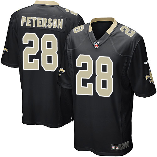 Nike Saints #28 Adrian Peterson Black Team Color Youth Stitched NFL Elite Jersey Nike Saints #28 Adrian Peterson Black Team Color Youth Stitched NFL Elite Jersey