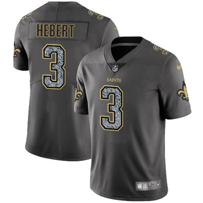 Nike Saints #3 Bobby Hebert Gray Static Men's NFL Vapor Untouchable Game Jersey Nike Saints #3 Bobby Hebert Gray Static Men's NFL Vapor Untouchable Game Jersey