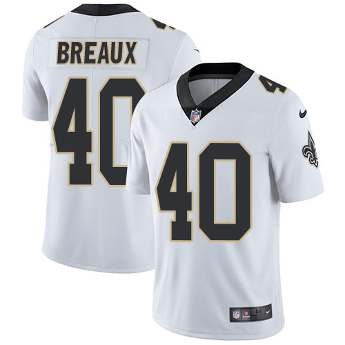 Nike Saints #40 Delvin Breaux White Men's Stitched NFL Vapor Untouchable Limited Jersey Nike Saints #40 Delvin Breaux White Men's Stitched NFL Vapor Untouchable Limited Jersey