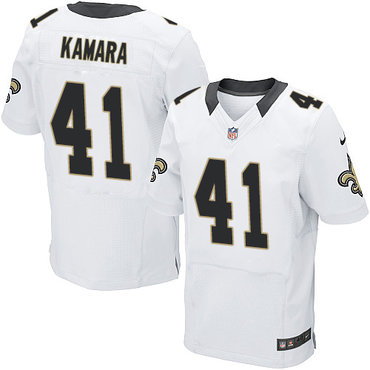 Nike Saints #41 Alvin Kamara White Men's Stitched NFL Elite Jersey