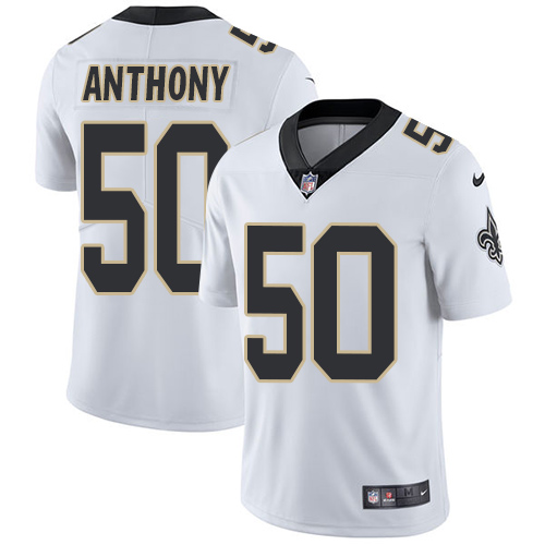Nike Saints #50 Stephone Anthony White Youth Stitched NFL Vapor Untouchable Limited Jersey