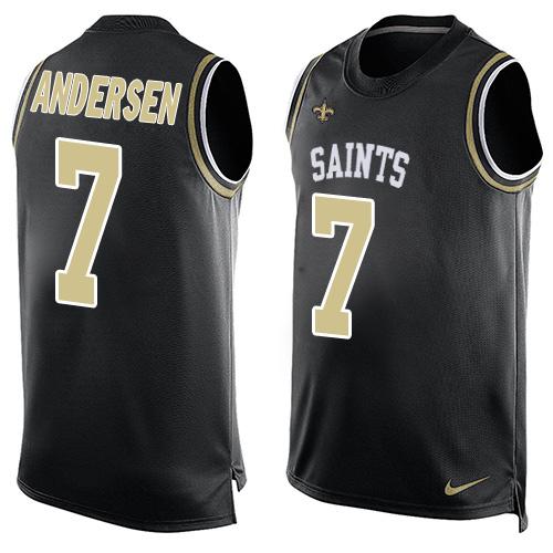Nike Saints #7 Morten Andersen Black Team Color Men's Stitched NFL Limited Tank Top Jersey Nike Saints #7 Morten Andersen Black Team Color Men's Stitched NFL Limited Tank Top Jersey