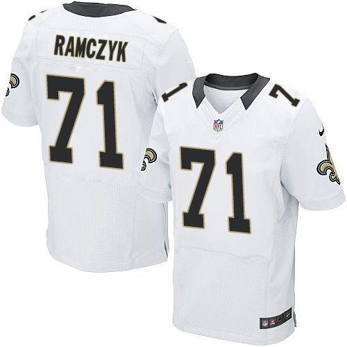 Nike Saints #71 Ryan Ramczyk White Men's Stitched NFL Elite Jersey