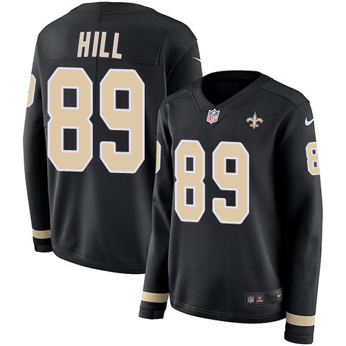 Nike Saints #89 Josh Hill Black Team Color Women's Stitched NFL Limited