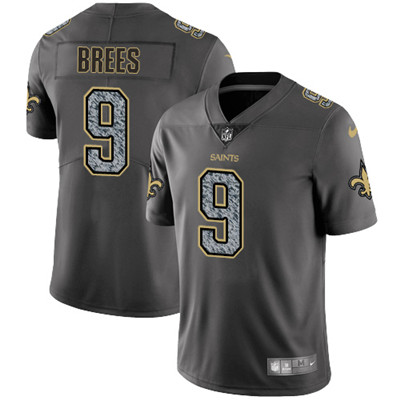 Nike Saints #9 Drew Brees Gray Static Men's NFL Vapor Untouchable Game Jersey