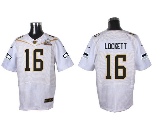 Nike Seahawks #16 Tyler Lockett White 2016 Pro Bowl Men's Stitched NFL Elite Jersey