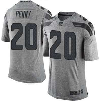Nike Seahawks #20 Rashaad Penny Gray Men's Stitched NFL Limited Gridiron Gray Jersey Nike Seahawks #20 Rashaad Penny Gray Men's Stitched NFL Limited Gridiron Gray Jersey