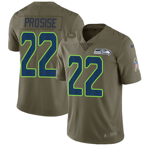 Nike Seahawks #22 C. J. Prosise Olive Men's Stitched NFL Limited 2017 Salute to Service Jersey Nike Seahawks #22 C. J. Prosise Olive Men's Stitched NFL Limited 2017 Salute to Service Jersey