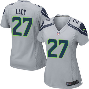 Nike Seahawks #27 Eddie Lacy Grey Alternate Women's Stitched NFL Elite Jersey Nike Seahawks #27 Eddie Lacy Grey Alternate Women's Stitched NFL Elite Jersey
