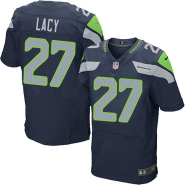 Nike Seahawks #27 Eddie Lacy Steel Blue Team Color Men's Stitched NFL Elite Jersey