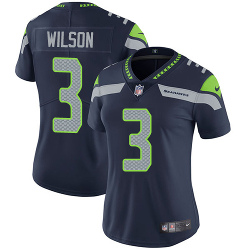Nike Seahawks #3 Russell Wilson Steel Blue Team Color Women's Stitched NFL Vapor Untouchable Limited Jersey Nike Seahawks #3 Russell Wilson Steel Blue Team Color Women's Stitched NFL Vapor Untouchable Limited Jersey