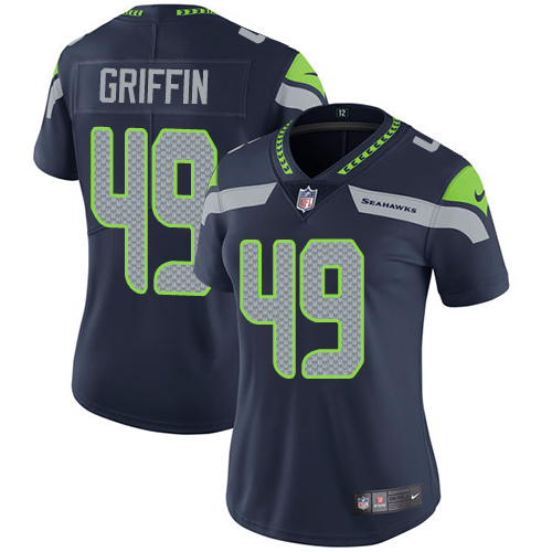 Nike Seahawks #49 Shaquem Griffin Steel Blue Team Color Women's Stitched NFL Vapor Untouchable Limited Jersey Nike Seahawks #49 Shaquem Griffin Steel Blue Team Color Women's Stitched NFL Vapor Untouchable Limited Jersey