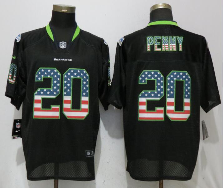 Nike Seahawks #49 Shaquill Griffin Black Lights Out Elite Jersey