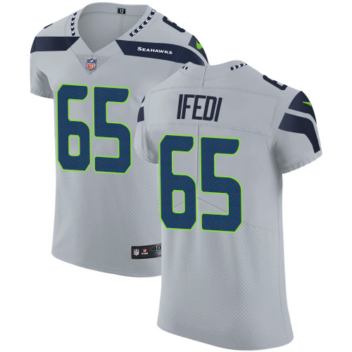 Nike Seahawks #65 Germain Ifedi Grey Alternate Men's Stitched NFL Vapor Untouchable Elite Jersey Nike Seahawks #65 Germain Ifedi Grey Alternate Men's Stitched NFL Vapor Untouchable Elite Jersey