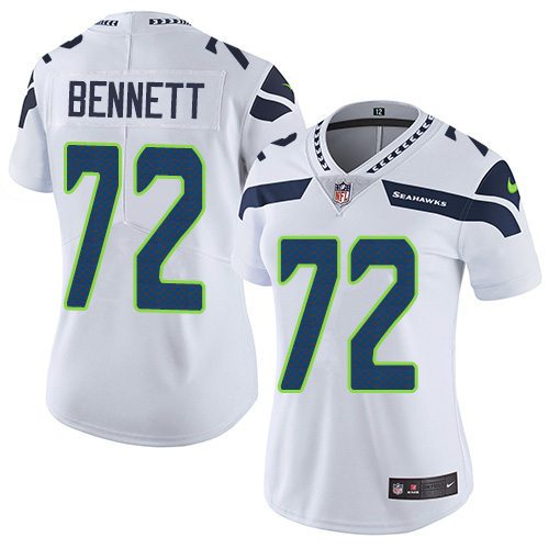 Nike Seahawks #72 Michael Bennett White Women's Stitched NFL Vapor Untouchable Limited Jersey Nike Seahawks #72 Michael Bennett White Women's Stitched NFL Vapor Untouchable Limited Jersey