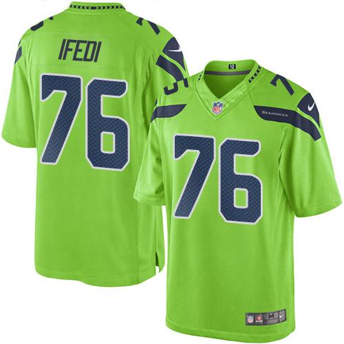 Nike Seahawks #76 Germain Ifedi Green Men's Stitched NFL Limited Rush Jersey Nike Seahawks #76 Germain Ifedi Green Men's Stitched NFL Limited Rush Jersey