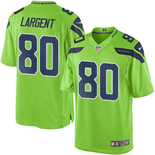 Nike Seahawks #80 Steve Largent Green Men's Stitched NFL Limited Rush Jersey Nike Seahawks #80 Steve Largent Green Men's Stitched NFL Limited Rush Jersey