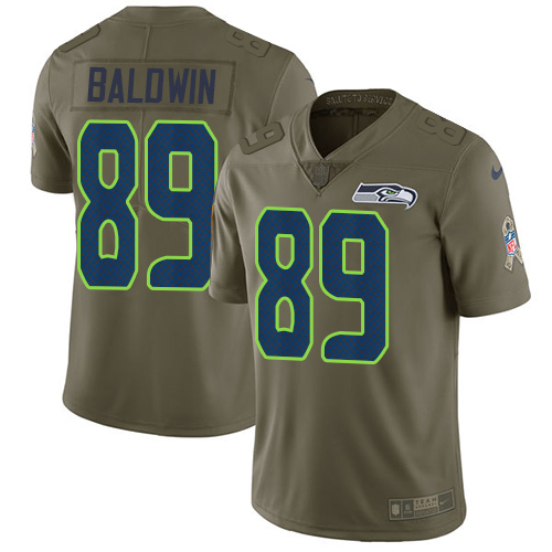 Nike Seahawks #89 Doug Baldwin Olive Men's Stitched NFL Limited 2017 Salute to Service Jersey Nike Seahawks #89 Doug Baldwin Olive Men's Stitched NFL Limited 2017 Salute to Service Jersey