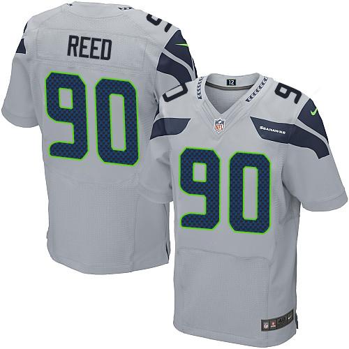 Nike Seahawks #90 Jarran Reed Grey Alternate Men's Stitched NFL Elite Jersey Nike Seahawks #90 Jarran Reed Grey Alternate Men's Stitched NFL Elite Jersey