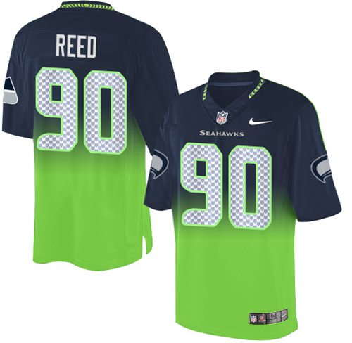 Nike Seahawks #90 Jarran Reed Steel Blue Green Men's Stitched NFL Elite Fadeaway Fashion Jersey Nike Seahawks #90 Jarran Reed Steel Blue Green Men's Stitched NFL Elite Fadeaway Fashion Jersey