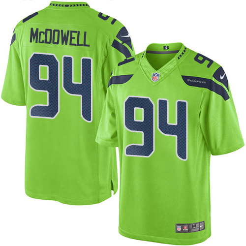 Nike Seahawks #94 Malik McDowell Green Men's Stitched NFL Limited Rush Jersey