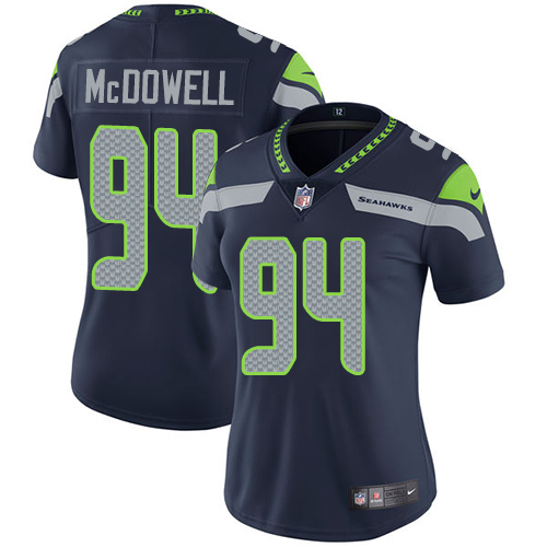 Nike Seahawks #94 Malik McDowell Steel Blue Team Color Women's Stitched NFL Vapor Untouchable Limited Jersey Nike Seahawks #94 Malik McDowell Steel Blue Team Color Women's Stitched NFL Vapor Untouchable Limited Jersey
