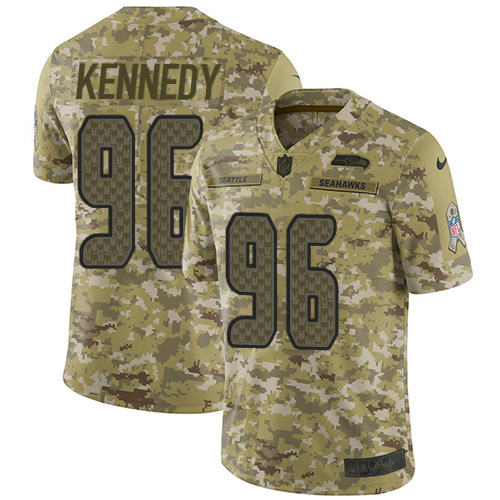 Nike Seahawks #96 Cortez Kennedy Camo Men's Stitched NFL Limited 2018 Salute To Service Jersey Nike Seahawks #96 Cortez Kennedy Camo Men's Stitched NFL Limited 2018 Salute To Service Jersey