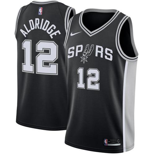 Nike Spurs #12 LaMarcus Aldridge Black Stitched NBA Swingman Jersey Nike Spurs #12 LaMarcus Aldridge Black Stitched NBA Swingman Jersey