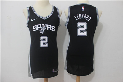 Nike Spurs #2 Kawhi Leonard Black Women Swingman Jersey Nike Spurs #2 Kawhi Leonard Black Women Swingman Jersey