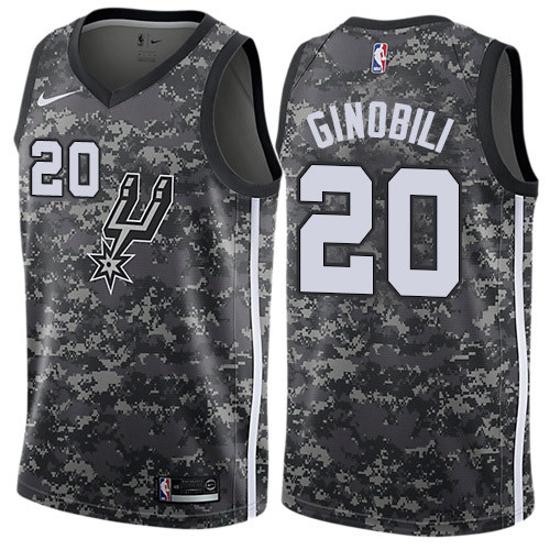 Nike Spurs #20 Manu Ginobili Black NBA Swingman City Edition 2018 19