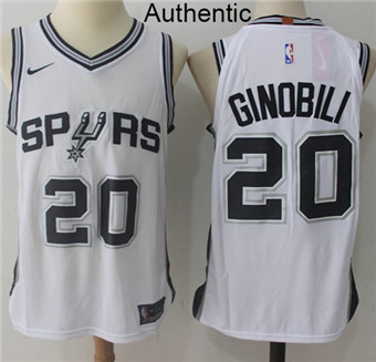 Nike Spurs #20 Manu Ginobili White NBA Authentic Association Edition Jersey Nike Spurs #20 Manu Ginobili White NBA Authentic Association Edition Jersey
