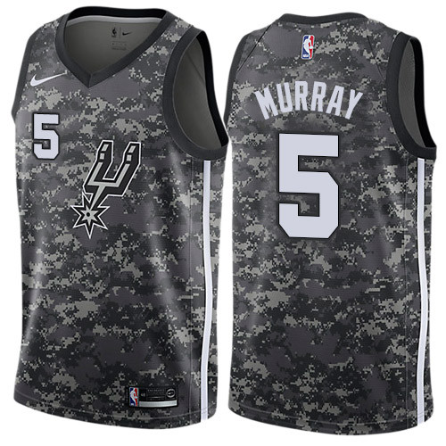 Nike Spurs #5 Dejounte Murray Black NBA Swingman City Edition